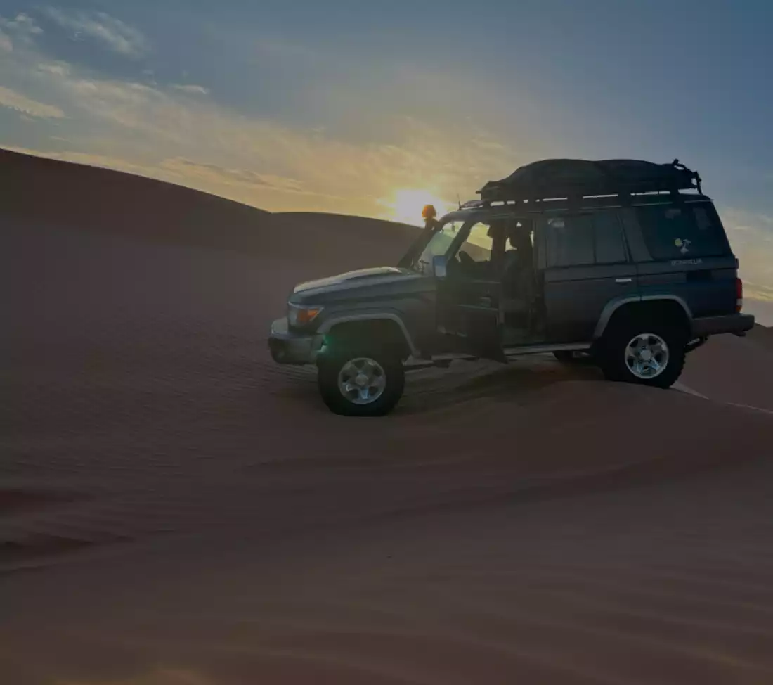 Camping in the middle of the tunisian desert